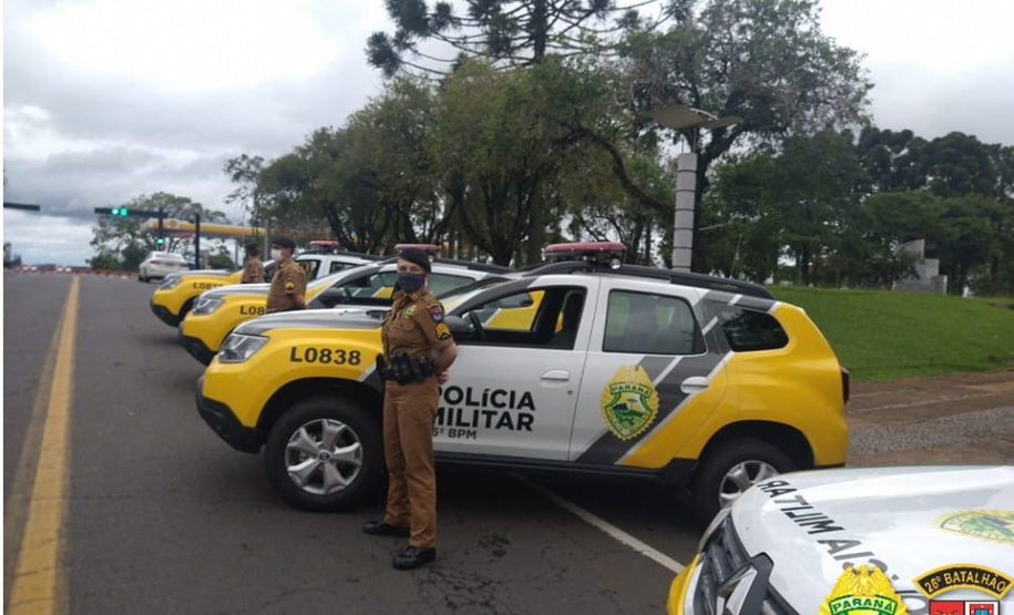 PM de Telêmaco Borba, Ortigueira e Reserva recebem quatro novas viaturas durante solenidade