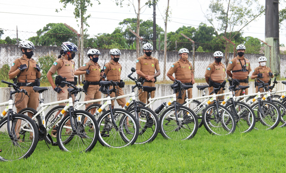 Policiais militares passam por capacitação de ciclopatrulhamento no Litoral