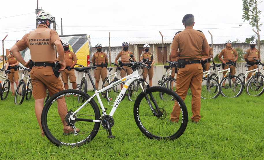 Policiais militares passam por capacitação de ciclopatrulhamento no Litoral