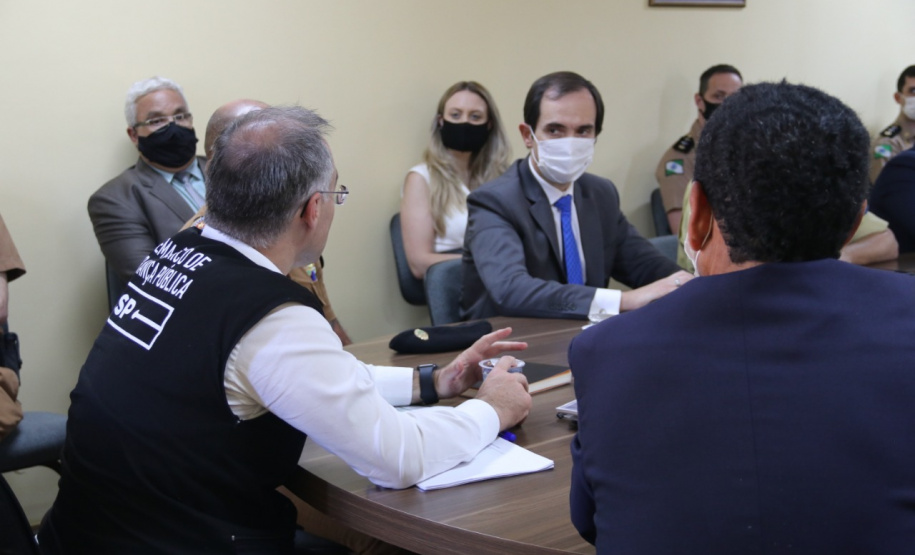 Segurança Pública do PR apresenta resultados e projetos ao ministro André Mendonça durante reunião em São José dos Pinhais (PR)