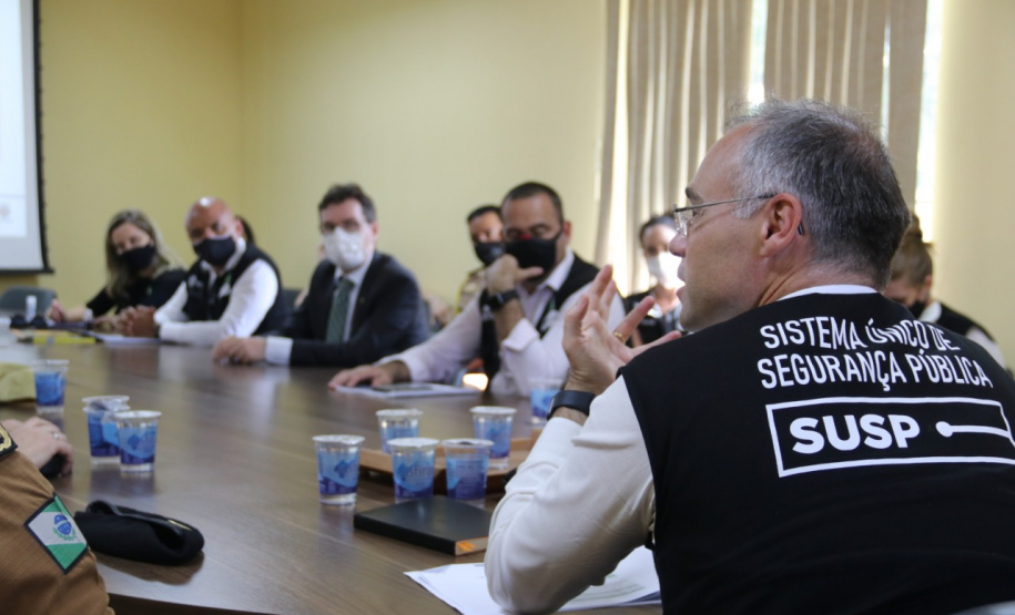 Segurança Pública do PR apresenta resultados e projetos ao ministro André Mendonça durante reunião em São José dos Pinhais (PR)