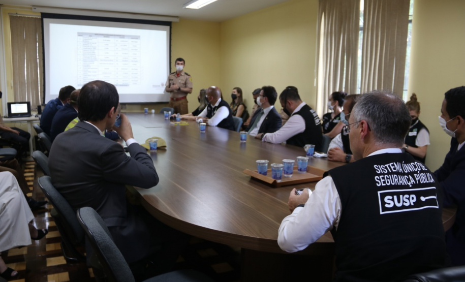 Segurança Pública do PR apresenta resultados e projetos ao ministro André Mendonça durante reunião em São José dos Pinhais (PR)