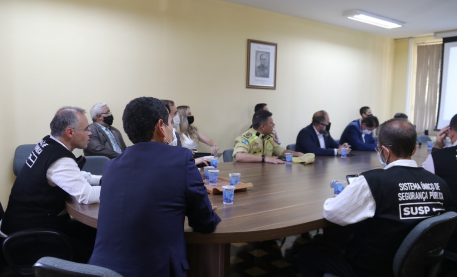 Segurança Pública do PR apresenta resultados e projetos ao ministro André Mendonça durante reunião em São José dos Pinhais (PR)