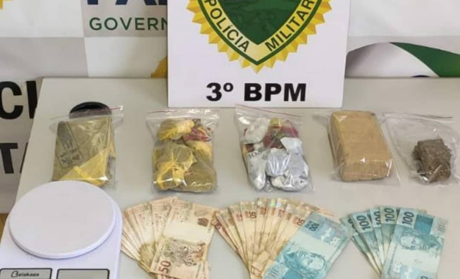 Ações da PM neste final de semana resultam em quatro encaminhamentos e mais de R$ 20 mil em prejuízo ao tráfico de drogas no Sudoeste do estado