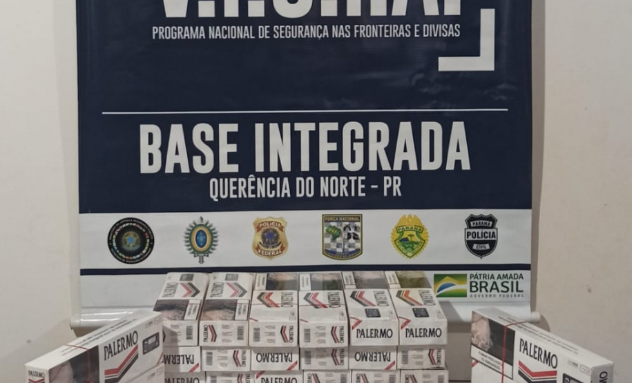 Durante Operação Hórus, PM apreende arma de fogo e cigarros contrabandeados no Noroeste do estado