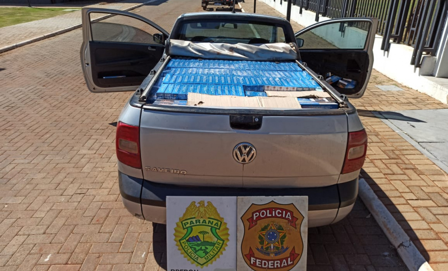 Operação Hórus PM e PF apreendem veículo carregado com R$ 70 mil em contrabando, no município de São Pedro do Iguaçu (PR)