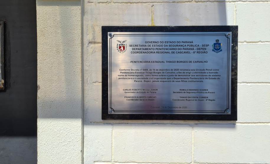 Depen faz homenagem à servidores ao renomear unidades penais em Cascavel