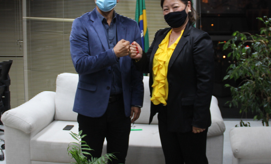 Secretário da Segurança Pública reúne-se com prefeita de Tamarana