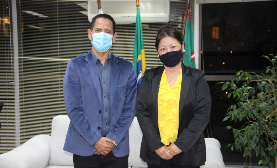 Secretário da Segurança Pública reúne-se com prefeita de Tamarana