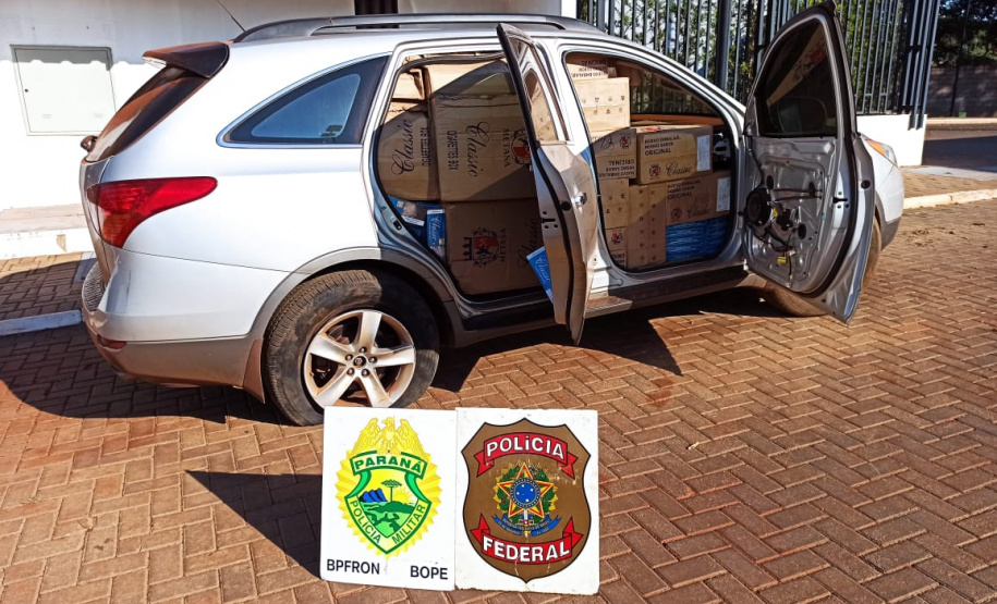 Durante Operação Hórus, cerca de R$ 1 milhão em cigarros contrabandeados é apreendido em Altônia e Guaíra, na região fronteiriça do estado