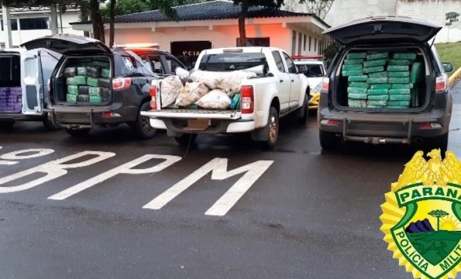 Mais de uma tonelada de maconha é apreendida pela PM em Santa Helena