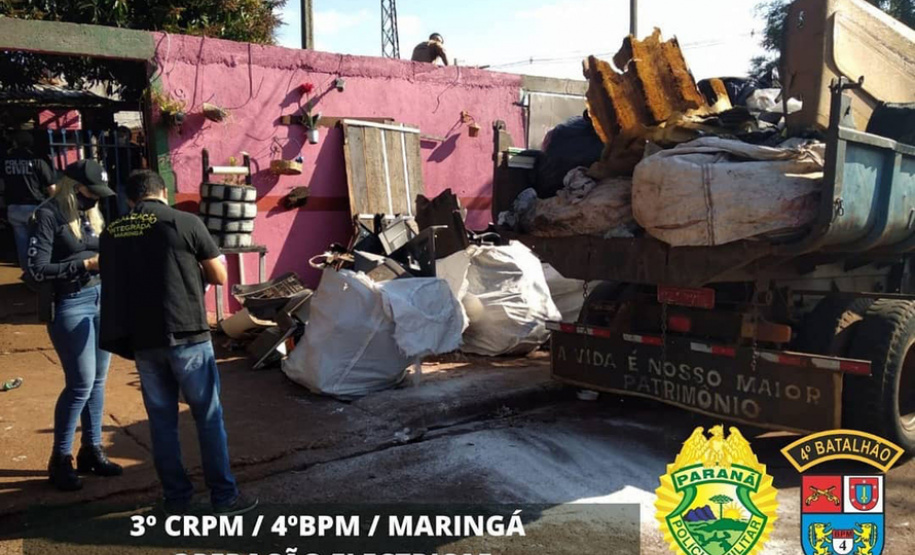 Operação policial no Noroeste apreende mais de meia tonelada de cobre derretido e aço inox