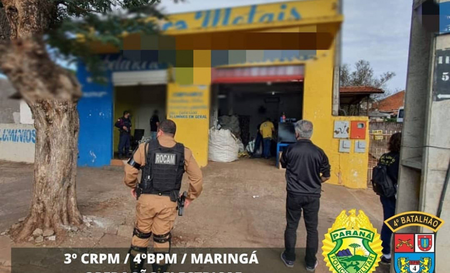 Operação policial no Noroeste apreende mais de meia tonelada de cobre derretido e aço inox