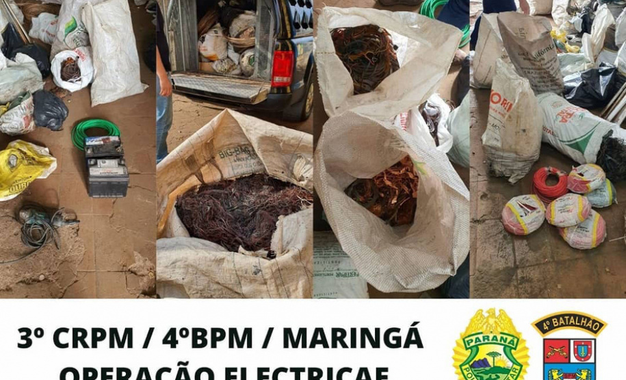 Operação policial no Noroeste apreende mais de meia tonelada de cobre derretido e aço inox