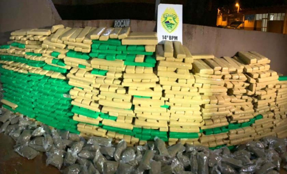 PM apreende 1,5 tonelada de maconha em apartamento em Foz do Iguaçu