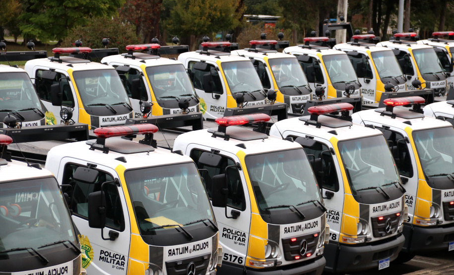 Sesp recebe 156 novos veículos para renovação da frota da PM, Corpo de Bombeiros e PC