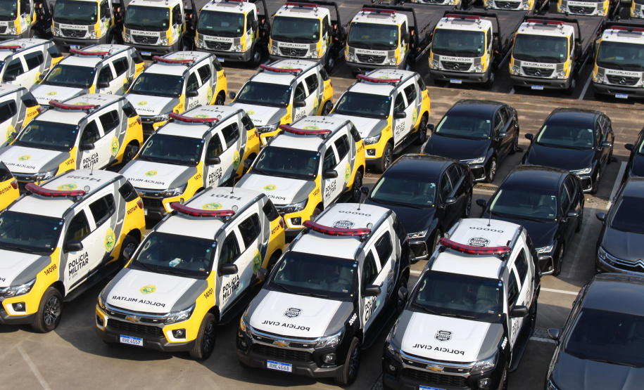 Sesp recebe 156 novos veículos para renovação da frota da PM, Corpo de Bombeiros e PC