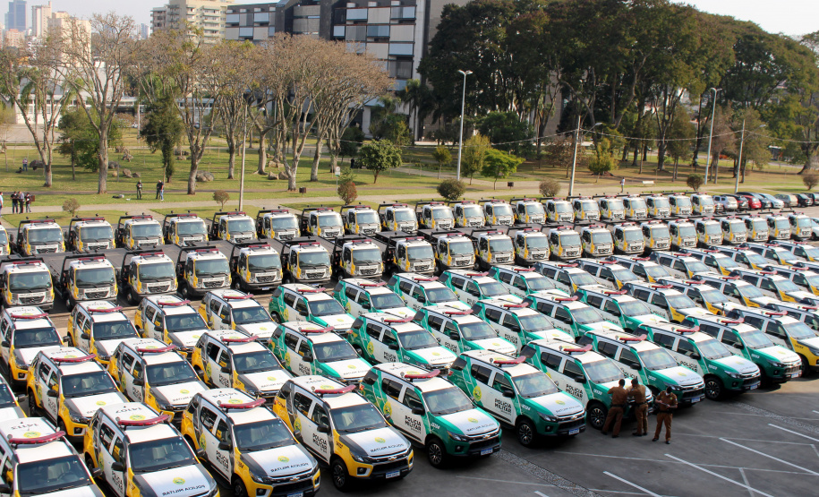 Sesp recebe 156 novos veículos para renovação da frota da PM, Corpo de Bombeiros e PC