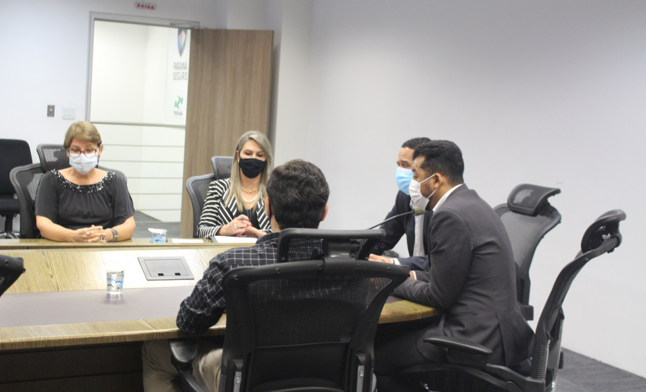 Secretário da Segurança Pública recebe Deputado Adriano José e Prefeita de Astorga, em Curitiba