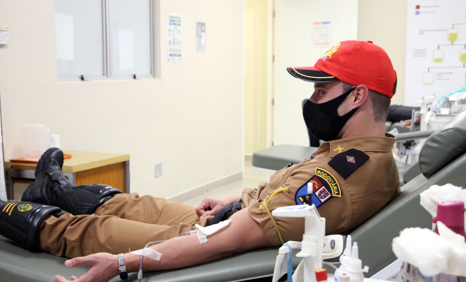 Para comemorar aniversário da PM, Batalhão de Polícia Rodoviária promove doação de sangue