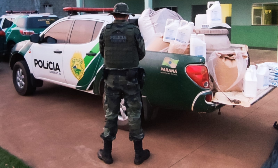 Durante operação integrada, PM apreende meia tonelada de agrotóxicos em fábricas clandestinas do Noroeste do estado