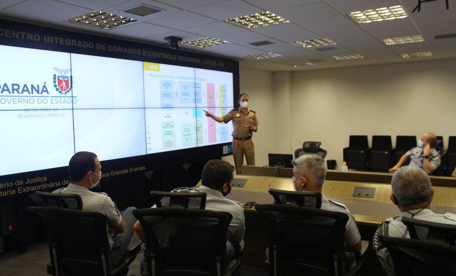 Segurança Pública do Paraná recebe comitiva do Curso de Aperfeiçoamento de Oficiais de São Paulo