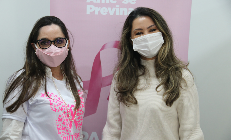 Servidoras e prestadoras de serviço vinculadas à Sesp participam da Campanha Paraná Rosa