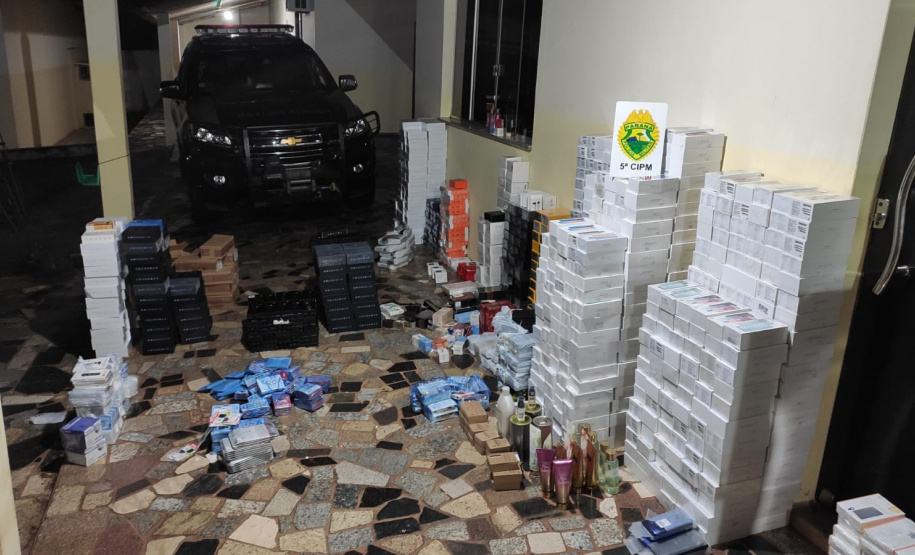 PM apreende carga de eletrônicos avaliada em mais de R$ 1 milhão no Noroeste do estado
