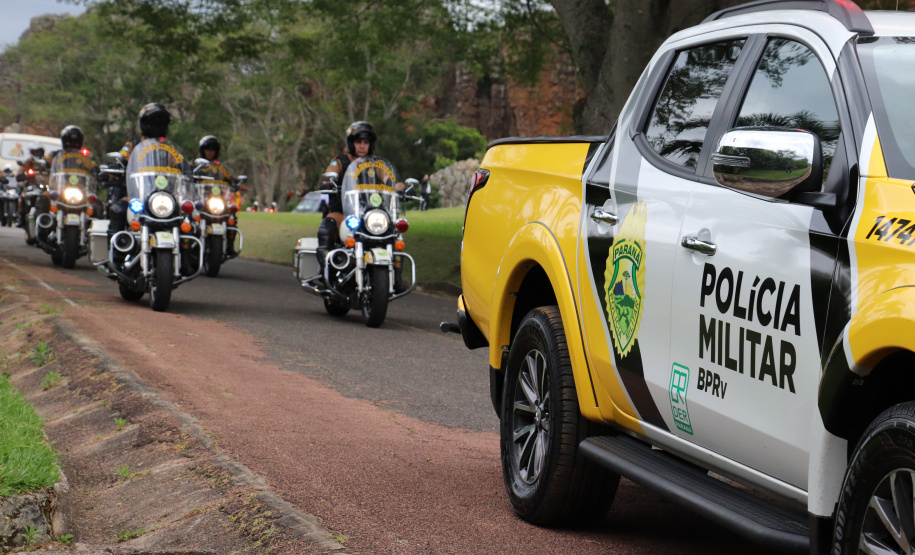 Polícia Militar recebe 155 novas motocicletas BMW durante solenidade em Ponta Grossa (PR)