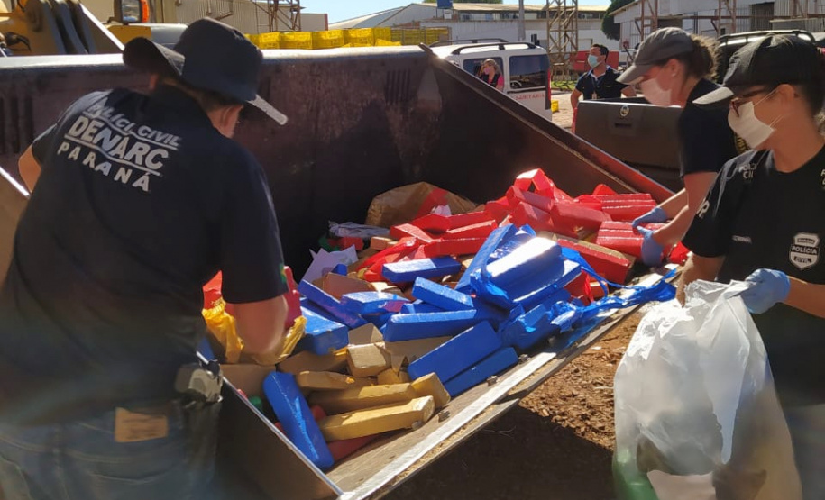 No Paraná, 219 toneladas de drogas foram apreendidas nos primeiros nove meses do ano
