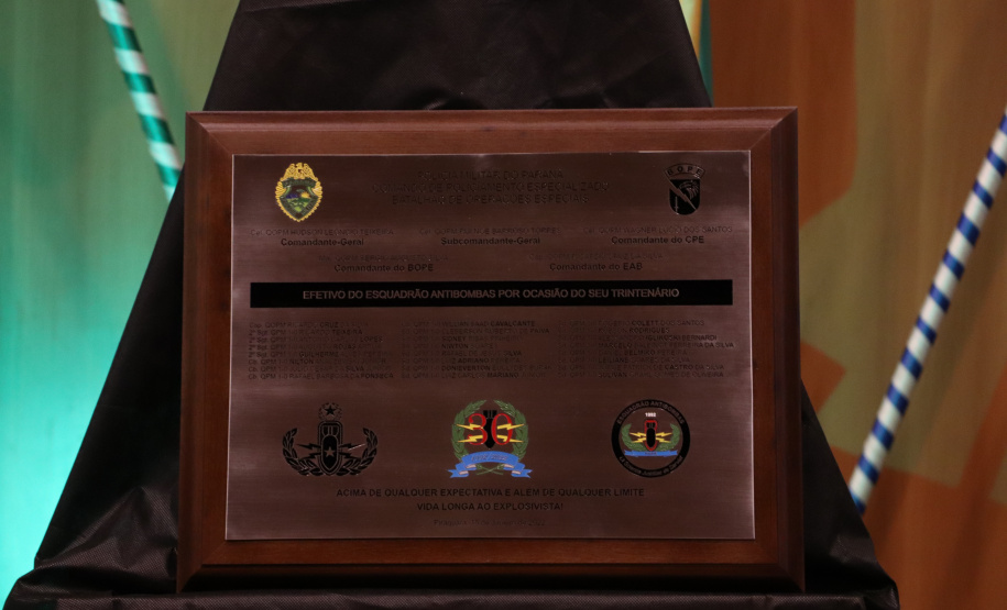 Esquadrão Antibombas da PMPR celebra trigésimo aniversário com presença do vice-governador
