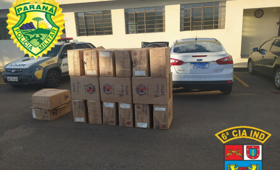 PM apreende 23 mil maços de cigarros contrabandeados em Jardim Alegre