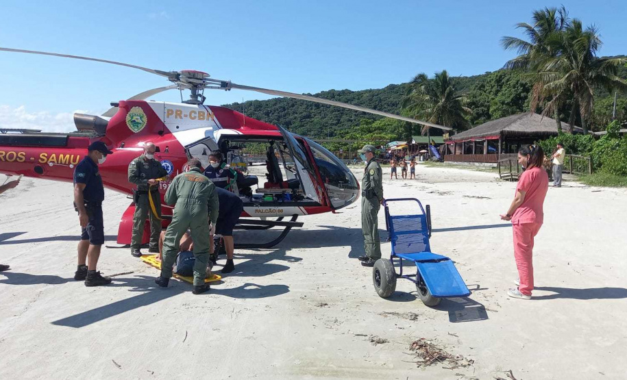 BPMOA leva vítima de AVC da Ilha do Mel a hospital de Paranaguá em sete minutos