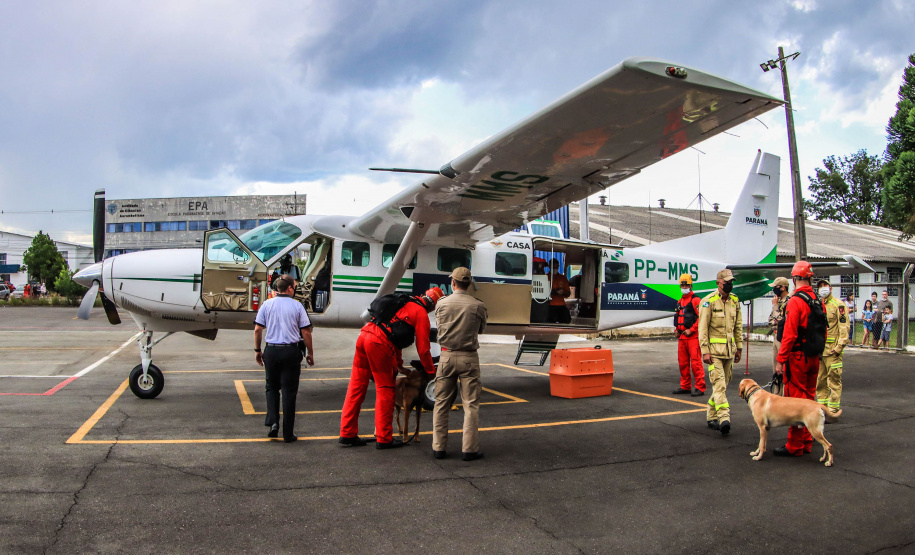 Governo do Paraná envia 10 bombeiros e quatro cães para buscas a desaparecidos em Petrópolis