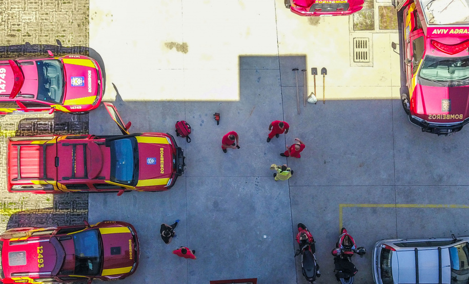 Primeiro grupo de bombeiros paranaenses e cães de faro viaja para Petrópolis