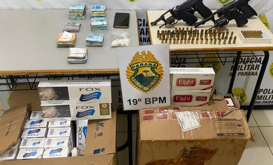 Final de semana é marcado por ações policiais no oeste do estado; seis armas de fogo são apreendidas