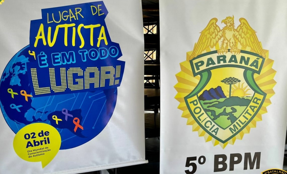 Batalhão da PM abre espaço para a Semana Mundial de Conscientização ao Autismo em estande na ExpoLondrina