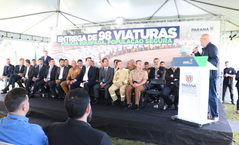 Governo do Estado e Secretaria da Segurança Pública entregam 98 novas viaturas para as polícias Militar e Civil