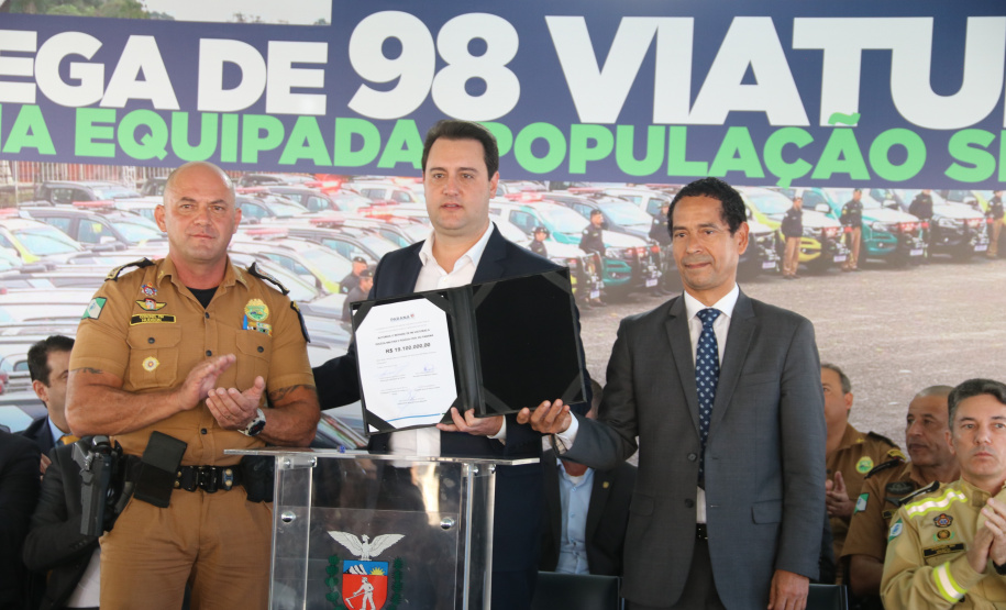 Governo do Estado e Secretaria da Segurança Pública entregam 98 novas viaturas para as polícias Militar e Civil
