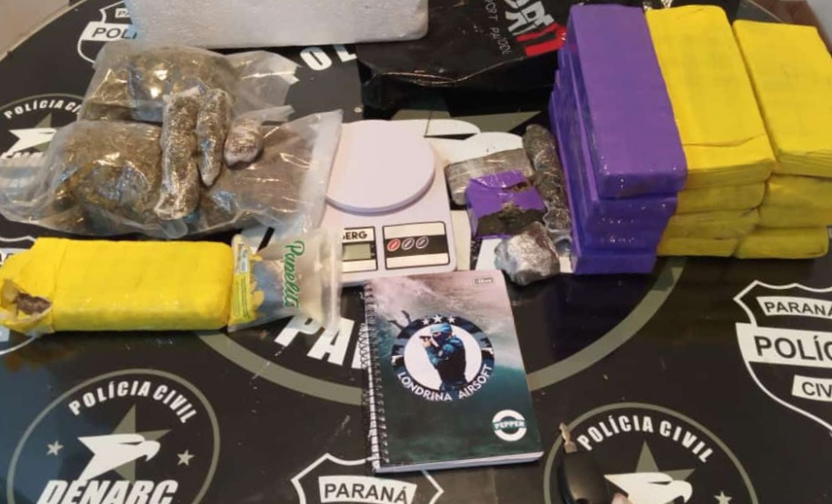 Polícia Civil apreende 60 quilos de maconha em Londrina e prende suspeitos