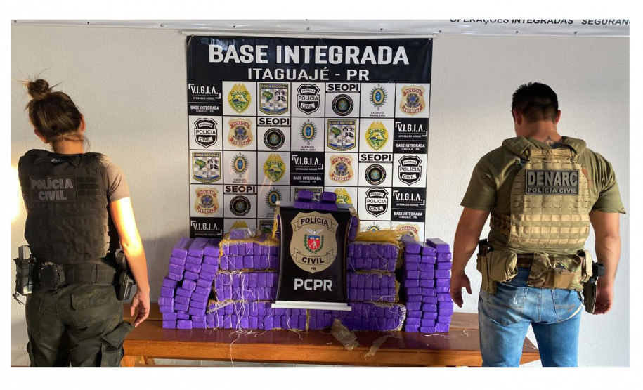 PCPR apreende 145 quilos de maconha e prende homem em Santo Inácio