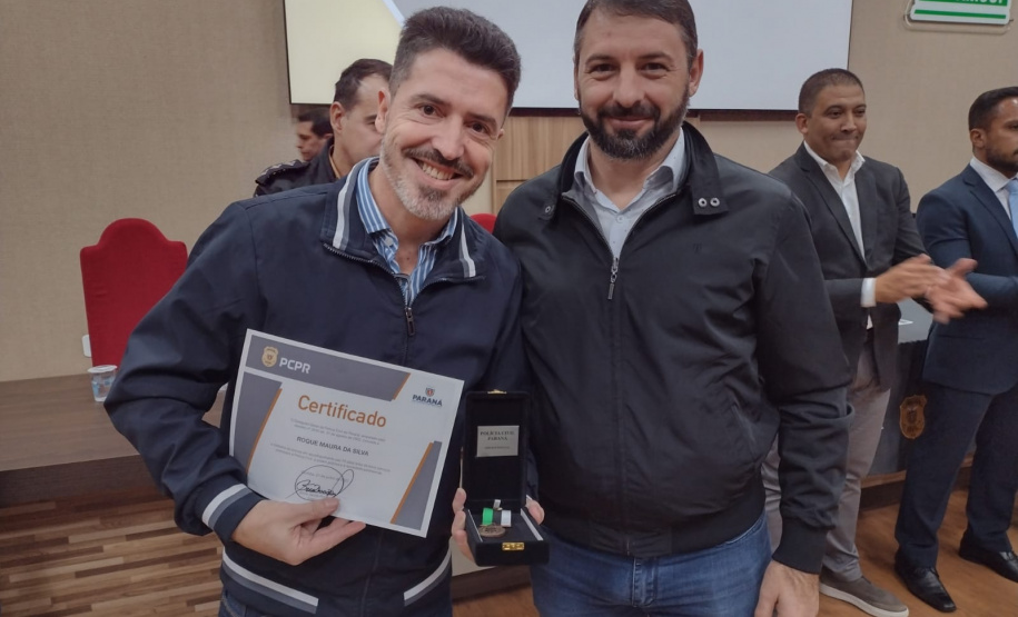 PCPR realiza entrega de medalhas para policiais civis em Francisco Beltrão