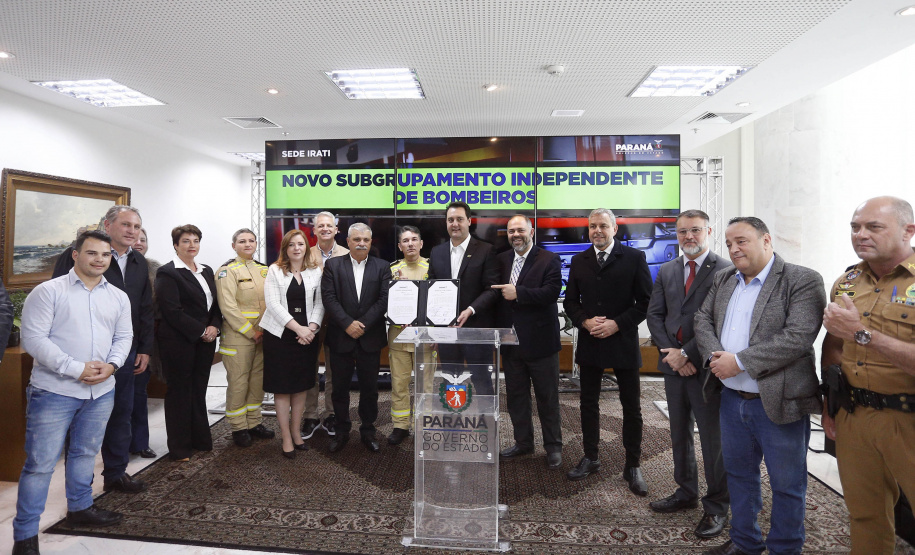 Governador anuncia criação do 10º Subgrupamento de Bombeiros Independente, em Irati