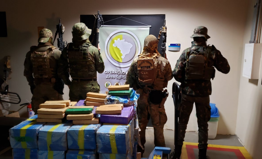 Operação integrada apreende meia tonelada de maconha