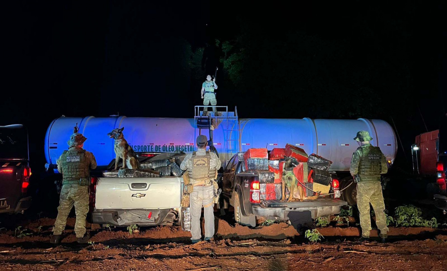BPFRON e Polícia Federal apreendem mais de 2,5 toneladas de drogas em Nova Aurora