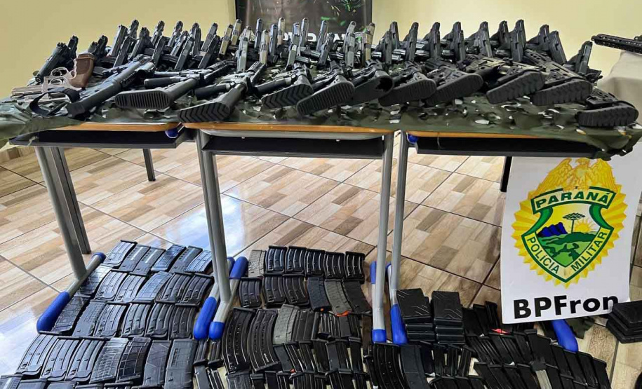 Operação da PM resulta na apreensão de 160 armas, maior volume da história da corporação