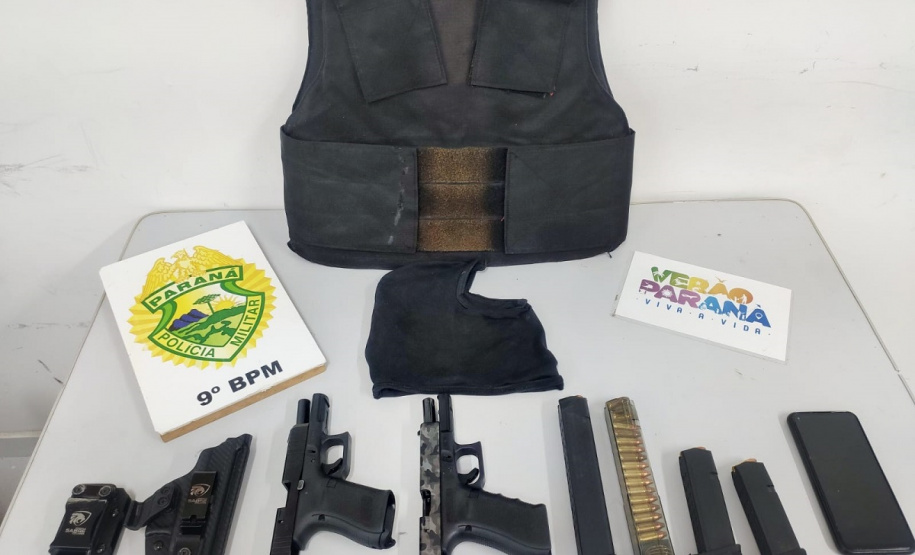 Polícia Militar prende homem com armas e colete balístico em Matinhos