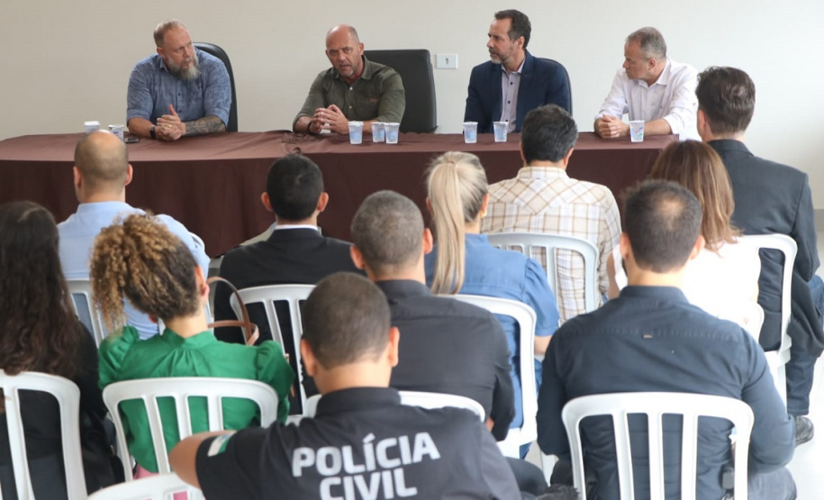 Secretário Hudson cumpre agenda em Maringá e se encontra com prefeito e forças de segurança