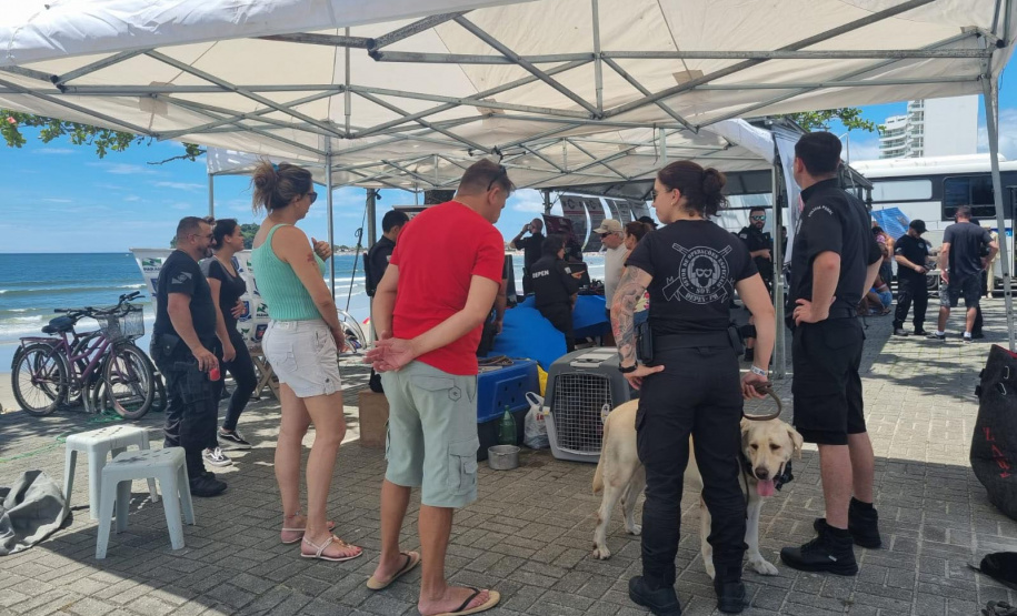 Exposição mostra o trabalho da Polícia Penal e a aproxima da comunidade de Guaratuba