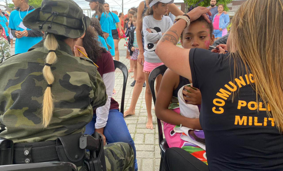 Polícia Militar promove atividade para as crianças no Litoral